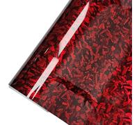 CompraFun Covering Voiture Forgé, 150 x 30cm Rouge Brillant Film Covering Carbone en Vinyle, Autoadhésif Imperméable sans Bulles, Autocollant pour Tuning Décoration de Auto, Moto, Vélo