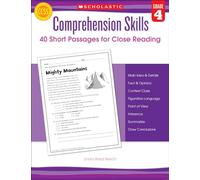 Comprehension Skills: 40 Short Passages for Close Reading: Grade 4