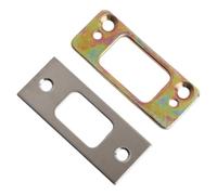 Comprend une cale d'espacement pour vis de réparation de loquet de porte en acier inoxydable avec plaque de gâche en acier - Pêne dormant haute sécurité pour portes intérieures/extérieures standard