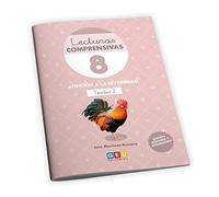 Lecturas comprensivas 8. Cuaderno de refuerzo escolar I 2º de primaria I Ejercicios de comprensión lectora. Ortografía y gramática. Leo Textos hasta 250 palabras. Pauta cuadrícula I Editorial GEU.