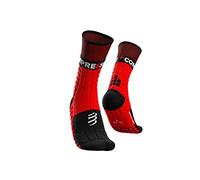 COMPRESPORT Pro Racing Socks Winter Trail Chaussettes Unisexe Adulte, Mixte, Chaussettes, XU00011B, Rouge/Noir (Multicolore), 38-42