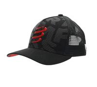 COMPRESPORT Trucker Cap - Protection Solaire - Bonnet avec Filet - Visière Large et incurvée - Réglable - pour Entrainement - Taille Unique.