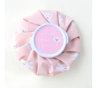 Compresse froide et chaude réutilisable en tissu glacé pour soulager la douleur physique, avec design anti-fuite et fermeture sécurisée pour rester au sec (rose)
