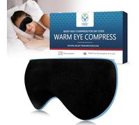 Compresse pour les yeux chauds Respirant,pour aider à soulager les yeux secs,Masque Chauffant Yeux aux graines de lin,Compresse pour les yeux à chaleur humide,les cernes,Lavable(Noir)