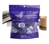 Compressed Towel Tablets - 24x30cm Portable Soft Absorbent 30 Pieces | Washcloths Tablets Compressed Face Towels | Absorbent Tissue For Camping Bathroom Beach Hotel Gym Spa Center Makeup Shower