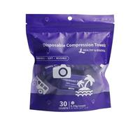 Compressed Towels - 30 Pack Absorbent Tissue | Portable Soft Absorbent Face Towels for Camping, Travel & Beach, Unfolded Disрosable Towel for Gym, Spa & Makeup, White