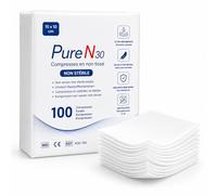 Compresses Non Tissées Non Stériles - Hypoallergéniques, Ultra-Absorbantes - Usage Médical et Domestique (50, 10 x 10 cm)