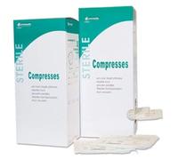 Compresses stériles en non tissé - 30 g - 7,5 x 7,5 cm - Boîte de 100 sachets de 2