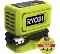 RYOBI Gonfleur Compresseur 18V ONE+ 11 Bars RPI18-0 (Sans batterie) | Double fonction, gonflage des pneus en haute pression et des matelas en gros volume, écran digital, embouts intégrés