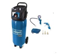 Compresseur 50L 10 Bar Scheppach HC51V 1500W Sans Huile + 13 Accessoires