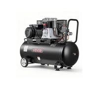 VEVOR Compresseur à Air 100 L Réservoir Compresseur d'Air à Courroie 3 kW pour Réparation Automobile, Gonflage Pneus, Peinture Pistolet, Clouage Bois, 226 L/min à 6,2 bar, Max. 10 bar, Portatif Mobile