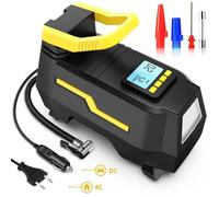 Compresseur à Air - AMOUNE - Gonfleur Pneus Voiture 220V - Électrique 12V - Arrêt Automatique - Écran Digital