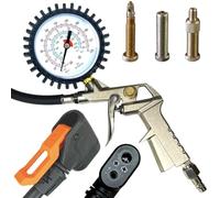 Compresseur à air comprimé pour vélo avec tête de pompe SKS pour voiture/SV/BLitz DV Raccord manomètre Pompe pour vélo de route, VTT, vélo électrique