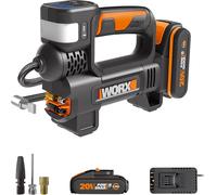 Compresseur à Air Multifonction sans Fil 20V WX092.9, 150 PSI, Pompe à vélo, Mini-compresseur électrique, Outil 4 en 1, Projecteur LED, Facile à Transporter, Livré sans Batterie ni Chargeur
