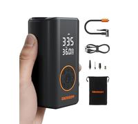 Compresseur À Air Portatif 10,3 Bar,Gonfleur Pneus Voiture Mini,Electrique Compresseur Air,Pompe À Air Velo Électrique,Gonfleur Pneu Sans Fil,Lumière LED,Arrêt Automatique pour Vélo,Moto,Voiture