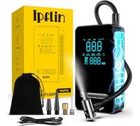 Compresseur à Air Portatif, Gonfleur Pneus Voiture sans Fil avec LED et Port C USB 150 PSI, Batterie Rechargeable, Inflation Rapide, Compresseur, Arrêt Automatique, pour Voiture, Vélos et Motos