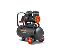 VEVOR Compresseur à Air Silencieux Sans Huile 18 L 900 W 3,7 m3/h 6,2 bar 70 dB