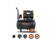 VEVOR Compresseur à Air Silencieux Sans Huile 35L 1800W 8,7m3/h à 6,2bar 70dB