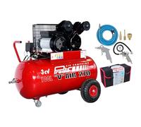 Compresseur à courroie 100L 3CV VC3051003M PRODIF + Kit 6 accessoires raccords rapides PRODIF