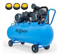 Compresseur à huile HEXWELT 150L 3000W 8 BAR - 3 cylindres, haute puissance, professionnel silencieux