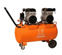 Compresseur à piston 2x1,2 KW -80 Litres -24,2 m3/h - 230V -Silencieux 65Db - PEUGEOT - PCAP80SH24