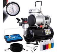 Compresseur aérographe avec réservoir 3L FENGDA + aérographe BD-130 + Peintures