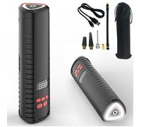 Compresseur Air Portable FISHTEC Électrique LCD 10 Bars Lampe Embouts Gonflage Pneus Vélo Moto Voiture Ballons
