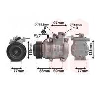 Compresseur Airco Pour Kia Sorento De Nov 2003 À Oct 2009 Version 2.5 Crdi