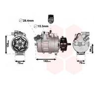 Compresseur Airco Pour Volfswagen Transporter T5 De 2003 À 2009 Version 2.5 Tdi Sans Roue Libre