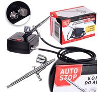 Compresseur avec aérographe Airbrush Double Action 0,3 Auto Start/Stop