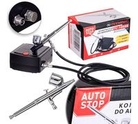 Compresseur avec aérographe Airbrush Double Action 0,3 Auto Start/Stop