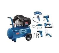 Scheppach Compresseur d'air HC55DC horizontal double cylindres 50 L 750 W 10 bars