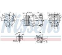 Compresseur, climatisatio NISSENS 890663 pour OPEL CORSA D (S07) 1 2006-2010