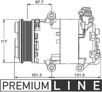 Compresseur Climatisation Cartouche filtrante MAHLE pour FORD GALAXY II
