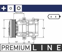 Compresseur Climatisation Cartouche filtrante MAHLE pour FORD TRANSIT Kasten