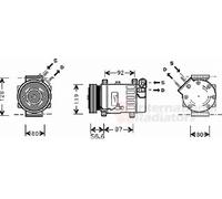 Compresseur, Climatisation Citroën Berlingo Camionnette De 07/2005 À Aujourd'hui
