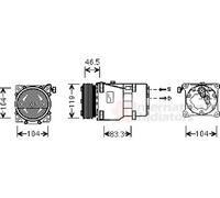 Compresseur, Climatisation Citroën Berlingo De 07/2005 À Aujourd'hui