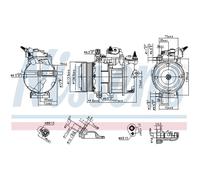 Compresseur de climatisation R 134a PAG 46 890419 NISSENS pour FORD C-MAX II