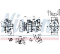 Compresseur, climatisation NISSENS 890602 pour AUDI A5 (F53, F5P) 2 2017-202