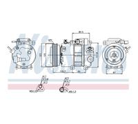 Compresseur de climatisation NISSENS 89278