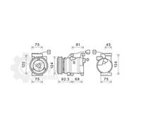 Compresseur de climatisation R 134a MZAK219 AVA QUALITY COOLING pour MAZDA 3