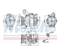 Compresseur de climatisation R 134a PAG 46 89091 NISSENS pour VW AUDI PORSCHE