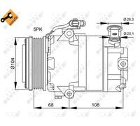Compresseur, Climatiseur Pour OPEL VAUXHALL ASTRA ASTRA G CLASSIC ASTRAVAN COM