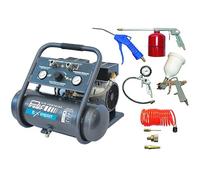 Compresseur coaxial silencieux 6L SIL6JPRO + Kit 8 accessoires raccords rapides PRODIF