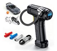 Compresseur D’Air Sans Fil Portable Avec Écran Numérique, Pompe À Air 150 PSI Pour Pneus Auto Avec LED Et Manomètre, Arrêt Automatique, Gonfleur Mini Pour Auto, Moto, Vélos Et Ballons (A2)