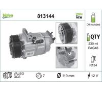 Compresseur D'Air 119mm Avec Pag-Kompressoröl VALEO pour Opel Vivaro Un