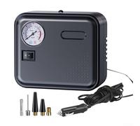 Compresseur d'air 12 V DC 30 L/min Portable Gonfleur de pneu Pompe avec LED et jauge numérique pour pneus de voiture, vélos et équipements de sport