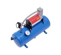 Compresseur d'air, 12 V, puissant et silencieux, atelier de compresseur d'air mobile, réservoir de 6 litres, convient pour pneus de voiture, moteurs de voiture, vélos, ballons, jouets, bateaux et