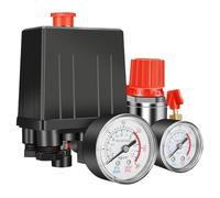 Compresseur d'air 90-120 PSI, pressostat, vanne de régulation, collecteur, régulateur, manomètre, soupape de sécurité, 1/4" BSP, pièces de compresseur d'air