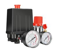 Compresseur d'air 90-120 PSI, pressostat, vanne de régulation, collecteur, régulateur, manomètre, soupape de sécurité, 1/4" BSP, pièces de compresseur d'air